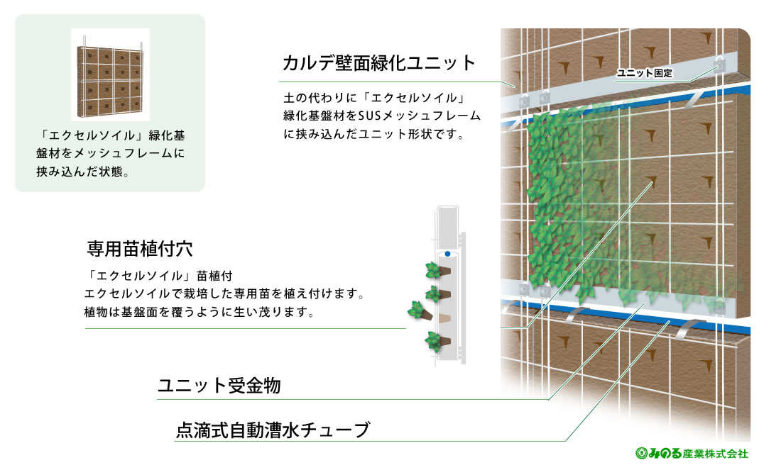 ユニット型壁面緑化システム Caverde™ 〜カベルデ〜<